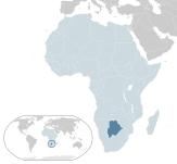 location of Botswana