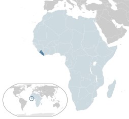 Location of Liberia