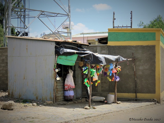 Woman at a shop