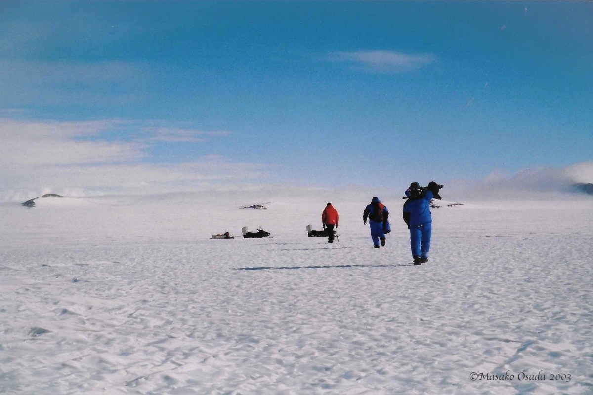 Cameraman at work, Antarctica