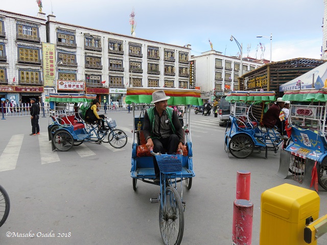 Tricycle taxi, Lhasa, Tibet, September 2018