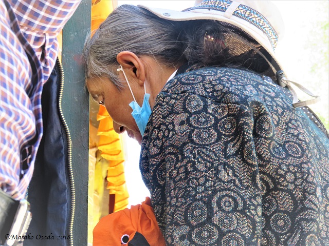 Praying outside Potala Palace, Lhasa, September 2018