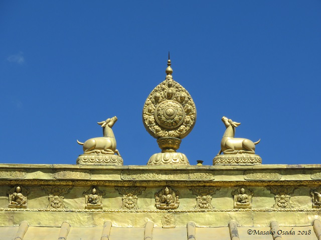 Roof top. Norbulinka Palace, Lhasa, Tibet, September 2018