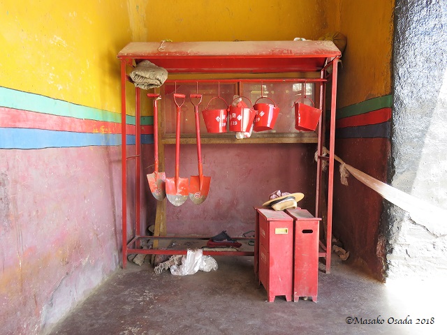 In case of fire. Palcho Monastery, Gyangtse, Tibet, September 2018