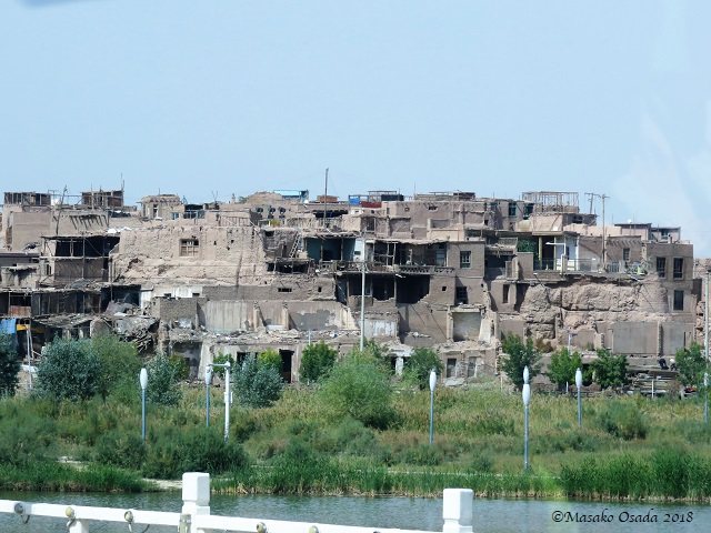 Authentic Uyghur old town. Kashgar, Xinjiang, September 2018
