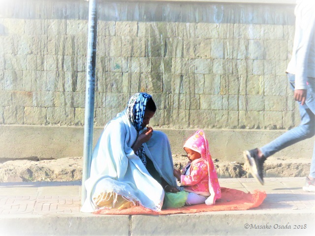 Mother and child. Addis Ababa, Ethiopia, November 2018