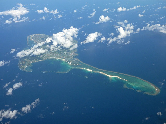 Aerial view of Kumejima