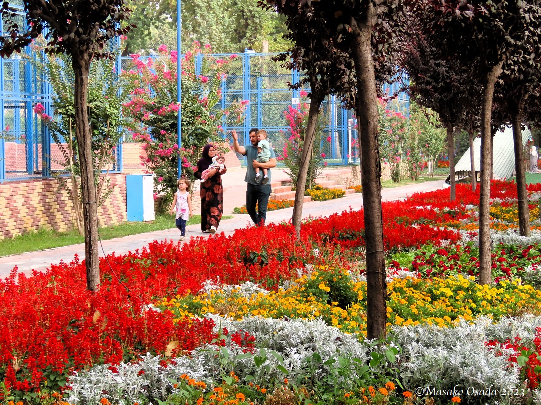 Family in the park. Dushanbe, Tajikistan