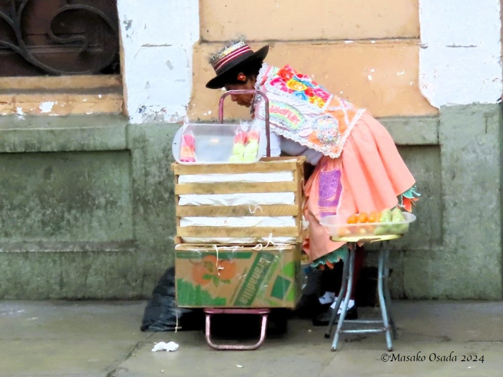 Preparing for the day's business. Lima