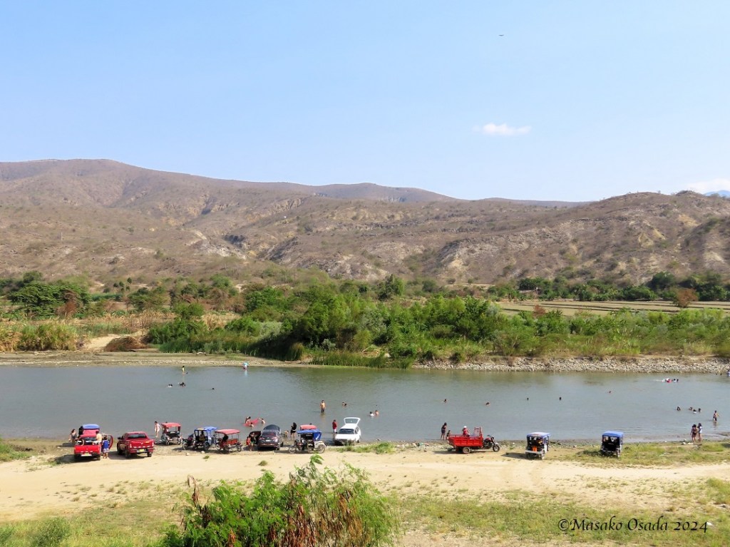 Swimming in the river. Somewhere between Chiclayo and Chachapoyas