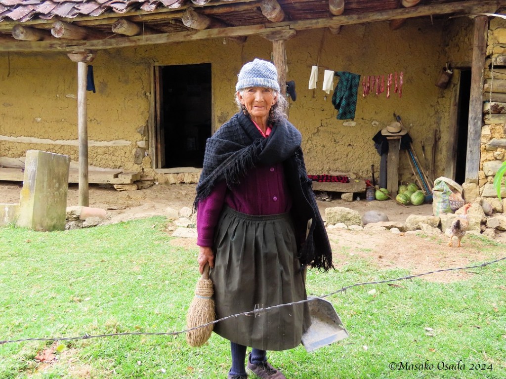 Old lady living alone. San Bartolo village
