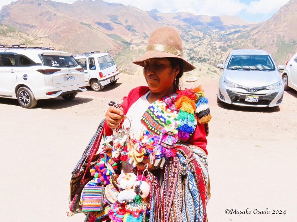 Alpaca key rings, 3 for 5 soles. Pisac